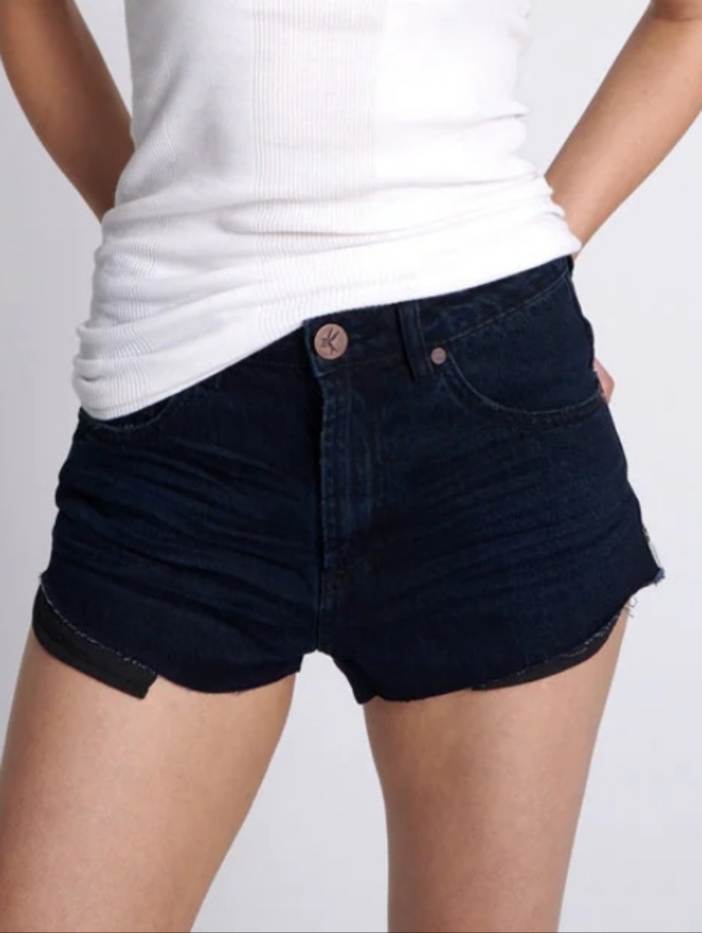 One Teaspoon The One High Waist Cheeky Denim Shorts - Size 26
